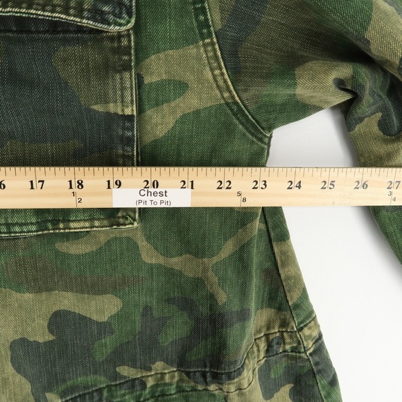 Free People Seize The Day Jacket Womens Medium Green Camo Utility Military - Picture 5 of 9